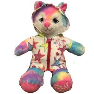 Build A Bear GWL Rainbow Wolf Plush LIMITED EDITION Great Wolf Lodge HOODIE NWOT